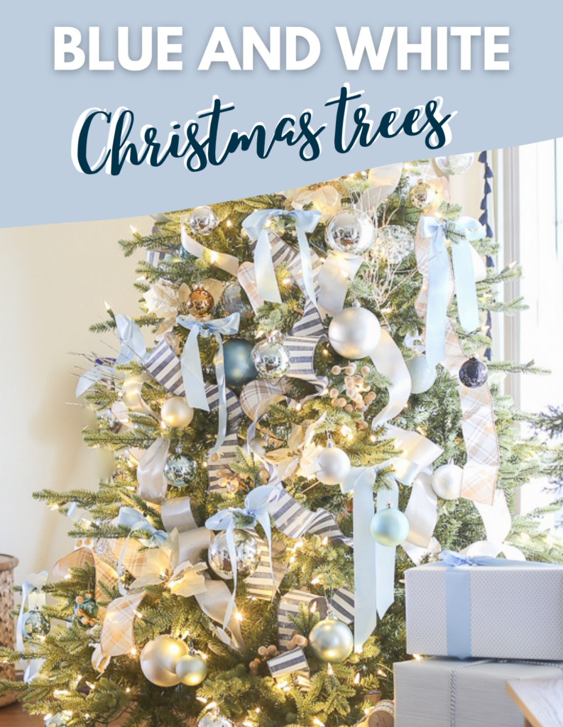 Blue and White Christmas Tree Ideas