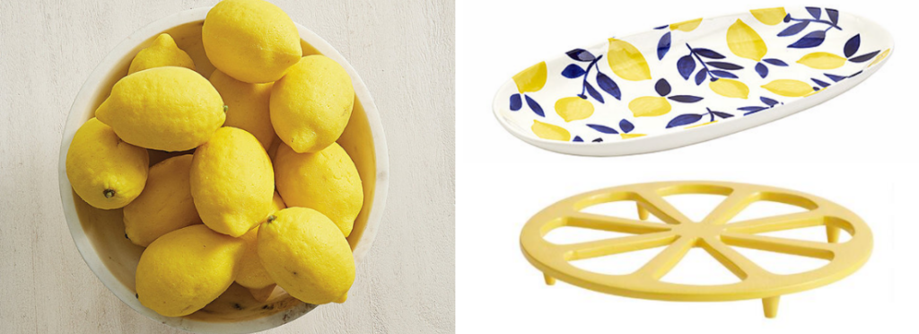 kitchen items for lemon kitchen decorating