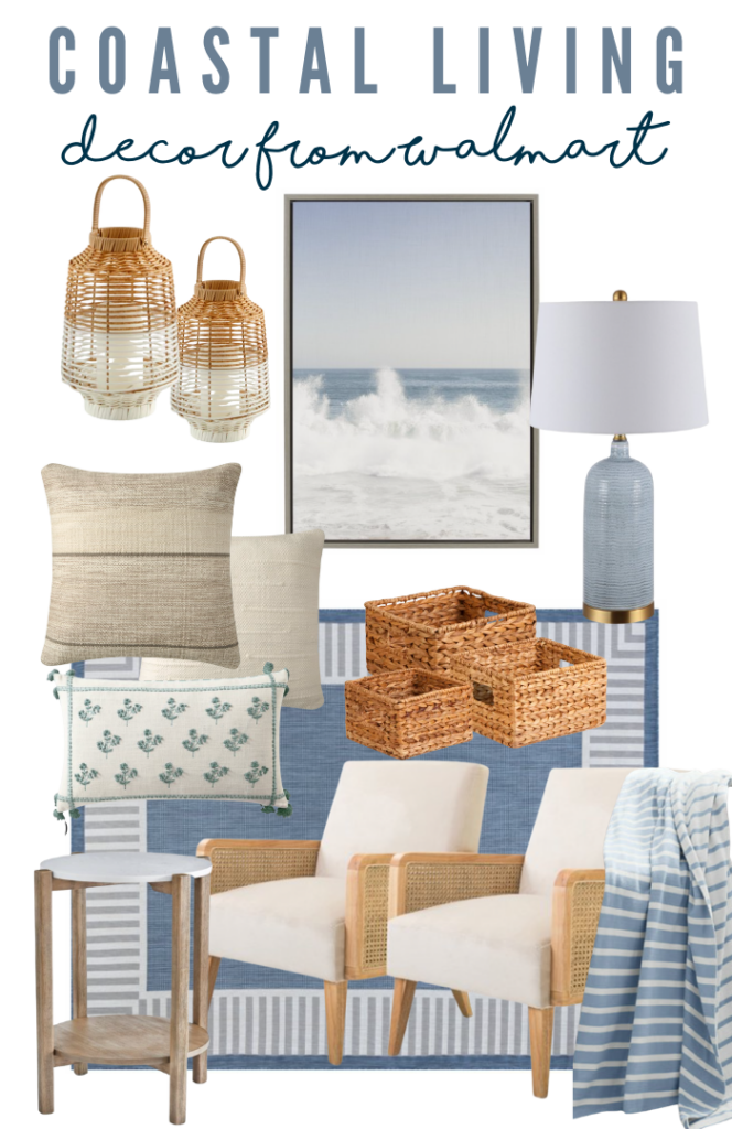 Coastal decorating ideas with products from Walmart