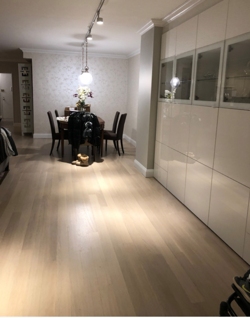 minwax simply white wood stain on flooring