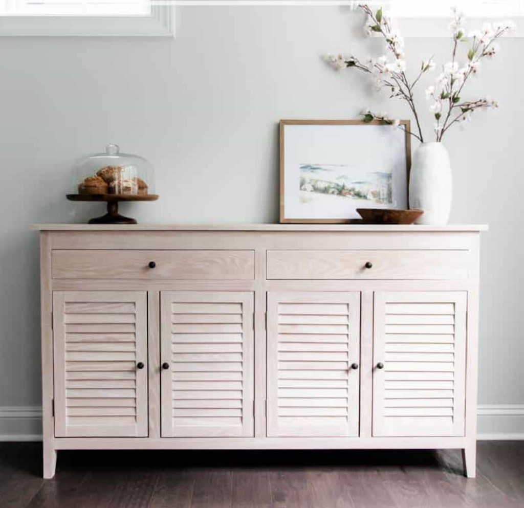 Varathane whitewash wood stain on a dresser.