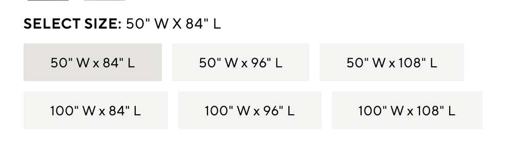 standard curtain sizes