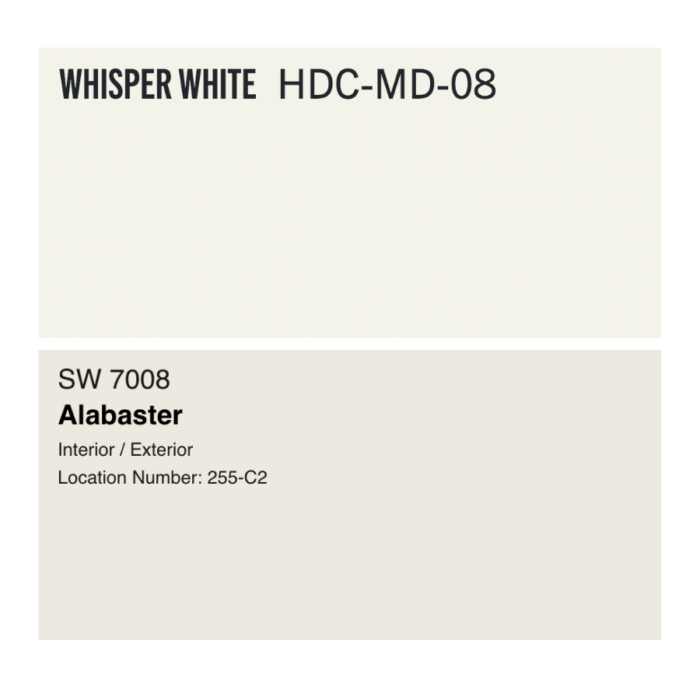 Behr Whisper White a Creamy White Paint Color