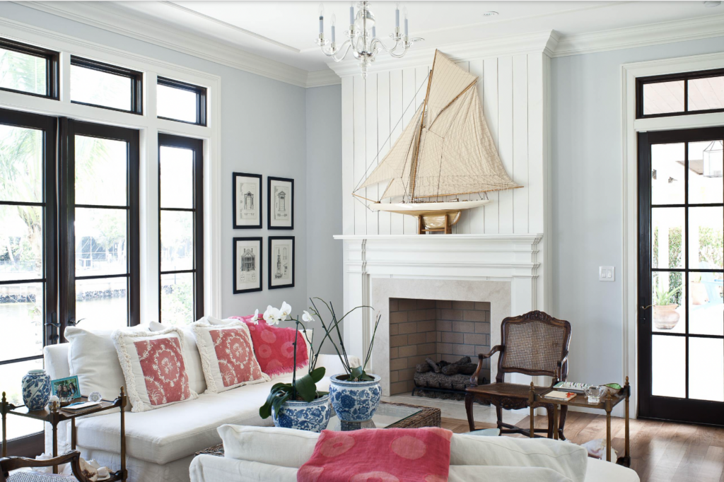 Benjamin Moore Glass Slipper blue gray paint color