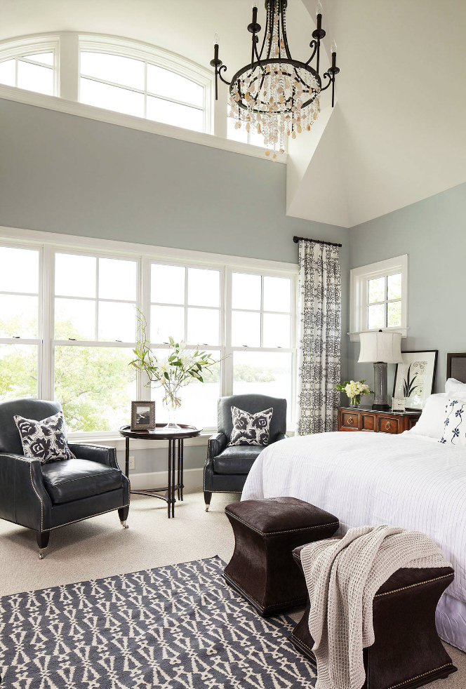 Benjamin Moore blue gray paint color Silver Lake