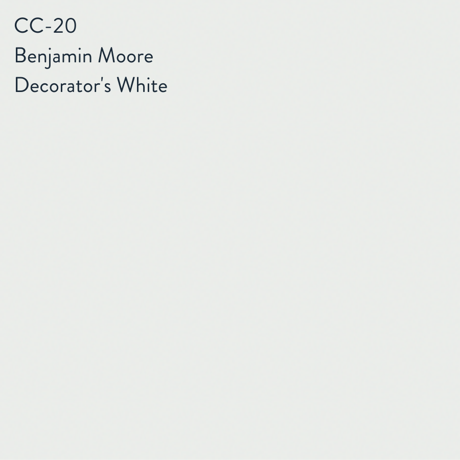 CC-20 Benjamin Moore Decorator's White - white kitchen cabinet paint colors