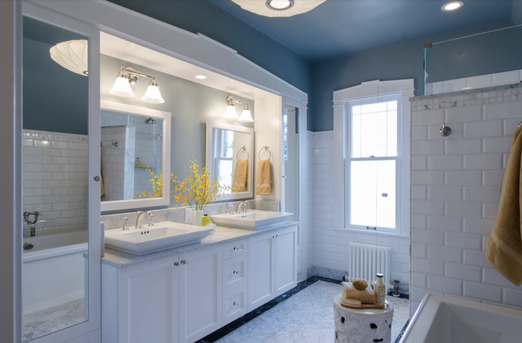 Benjamin Moore Cloudy Sky blue gray paint color