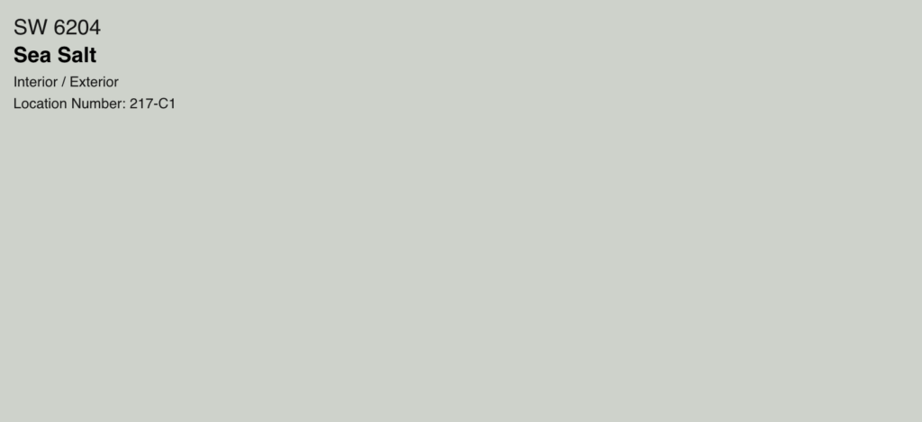 Sherwin Williams Sea Salt SW 6204