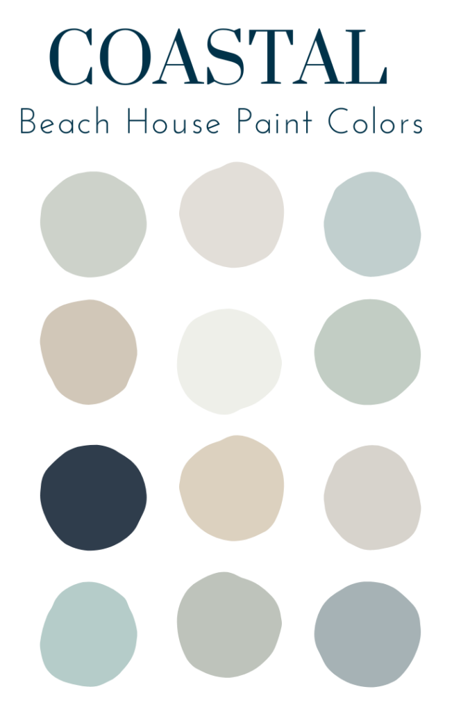 Sherwin Williams beach house coastal colors beach color palette