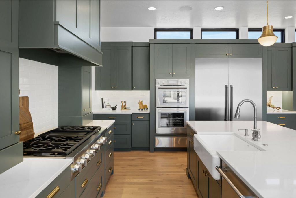 Sherwin Williams Pewter Green Kitchen Cabinets