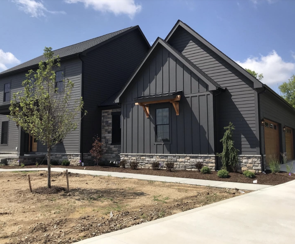 modern black houses