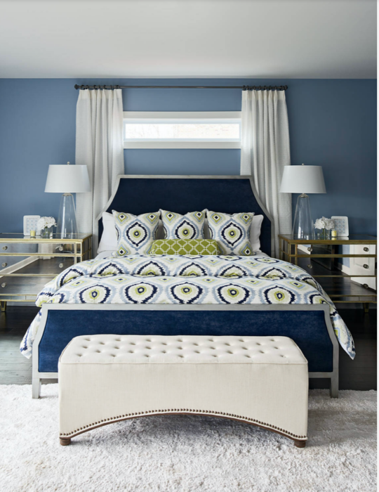 Navy Blue Accent Wall Design Inspiration