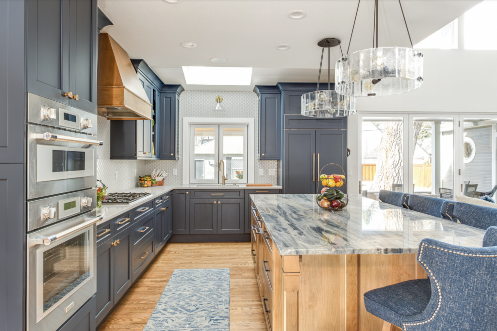 Beautiful kitchen with benjamin moore hale navy kitchen cabinets